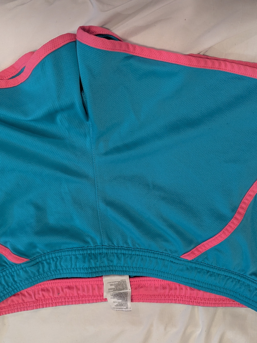adidas Teal Shorts with Pink Trim